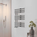 Bubly Bathrooms Savolina 500x1000 Chrome Designer Towel Radiator, Modern Steel Ladder Rail