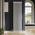 Bubly Bathrooms™ Steel 2 Column Radiator 1800x335 Vertical & Matching Feet - White