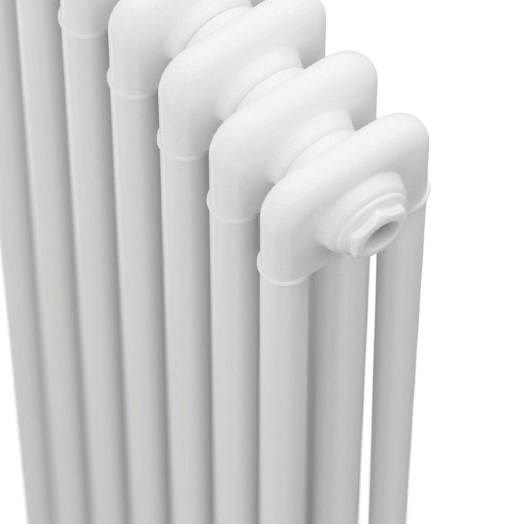 Bubly Bathrooms White 3 Column Vertical Steel Radiator 1800x515mm with Matching Feet