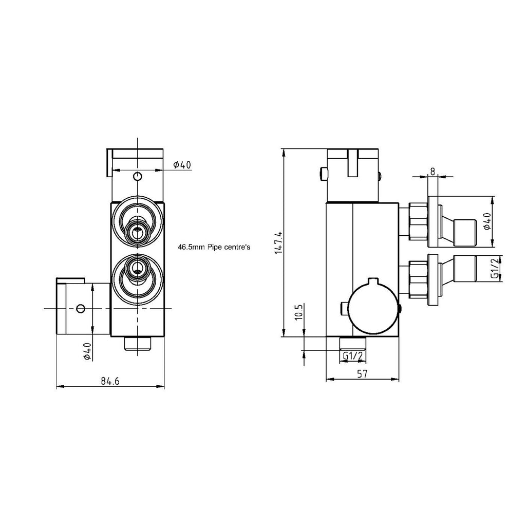 Brushed Bronze Thermostatic Bidet Spray & Mixer Valve Set - Wall Mounted Douche Handset for Modern Bathrooms