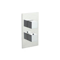 Bubly Bathrooms Athena Thermostatic Concealed Shower Valve with 2 Handles & 2 Outlets, Polished Chrome Finish