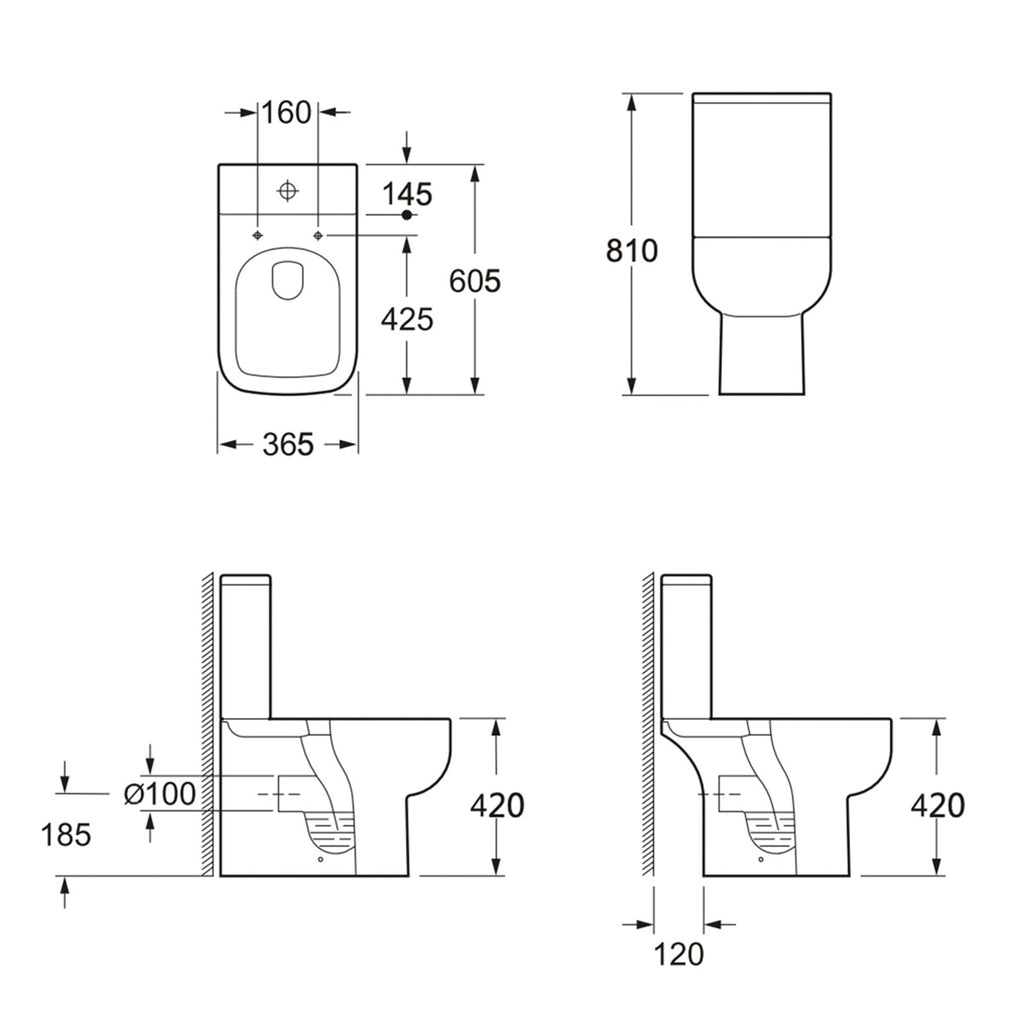 Bubly Bathrooms™ 400mm Gloss White Toilet & Vanity Unit Set with Dual Flush WC