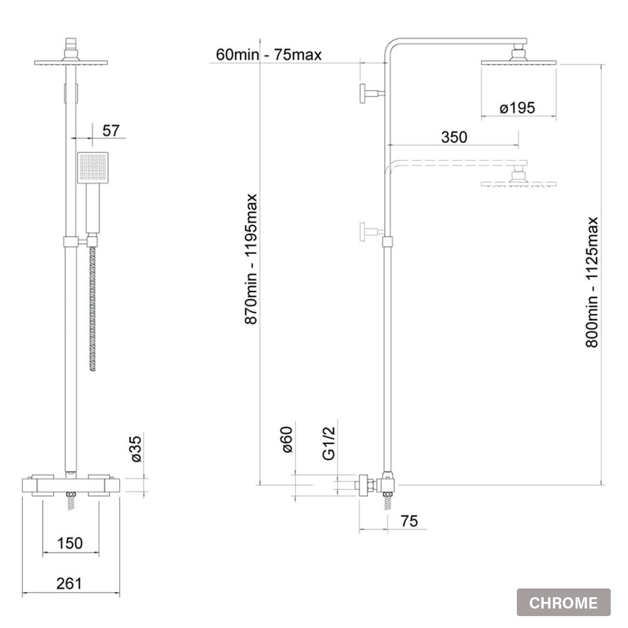 Bubly Bathrooms™ Complete Modern Bathroom Suite: 1700mm Bath, 550mm Vanity Unit, WC, Thermostatic Shower & Chrome Taps