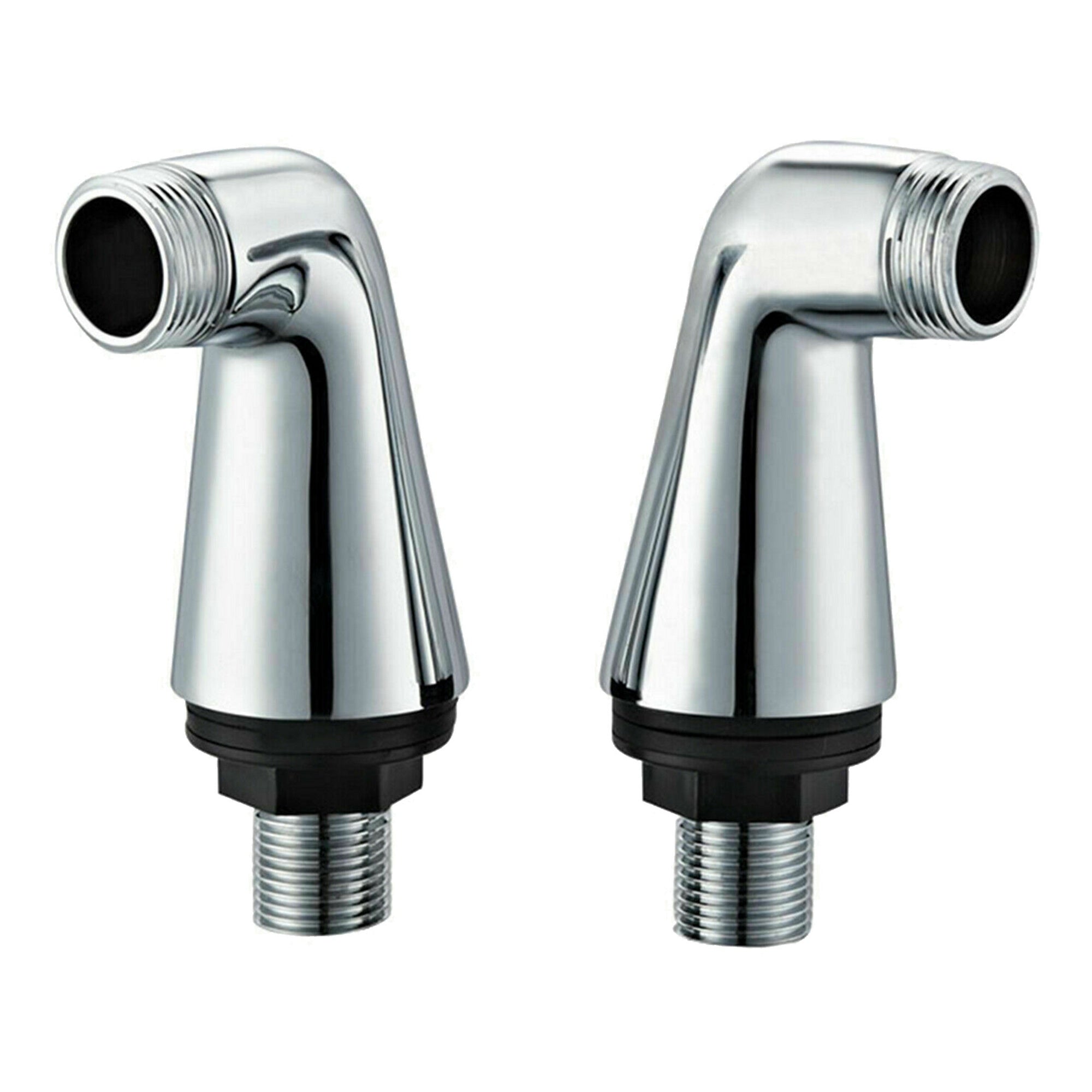 Chrome Bath Tap Adaptor Legs for Wall-Mounted to Deck Conversion - 180mm Spacing