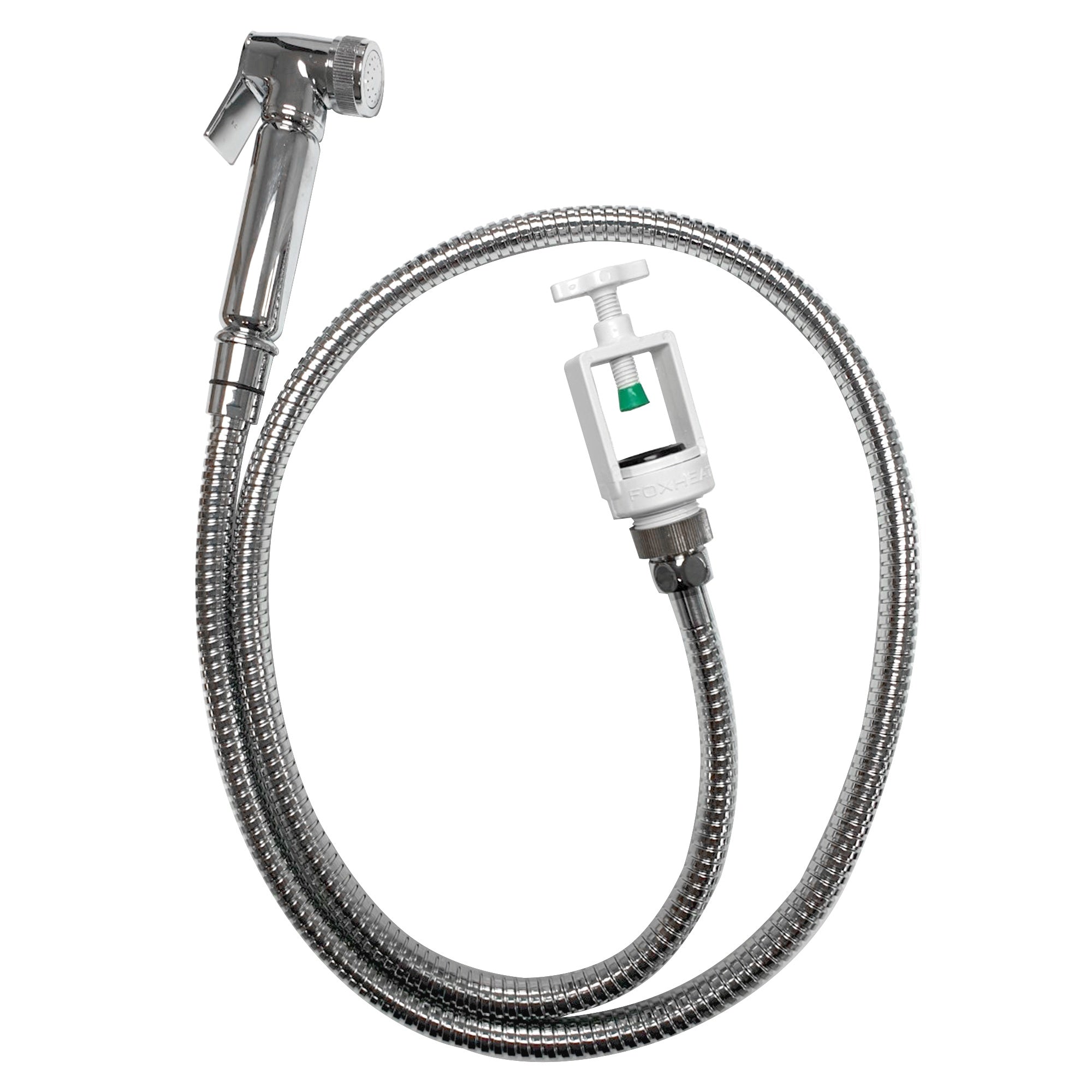FNX Bathrooms Heavy-Duty Chrome Portable Bidet Sprayer Kit with 1.5m Hose & Universal Tap Connector - Ideal for Travel