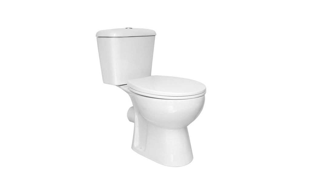 Bubly Bathrooms 400mm Gloss White Vanity Unit & Close Coupled WC Toilet Set with Dual Flush