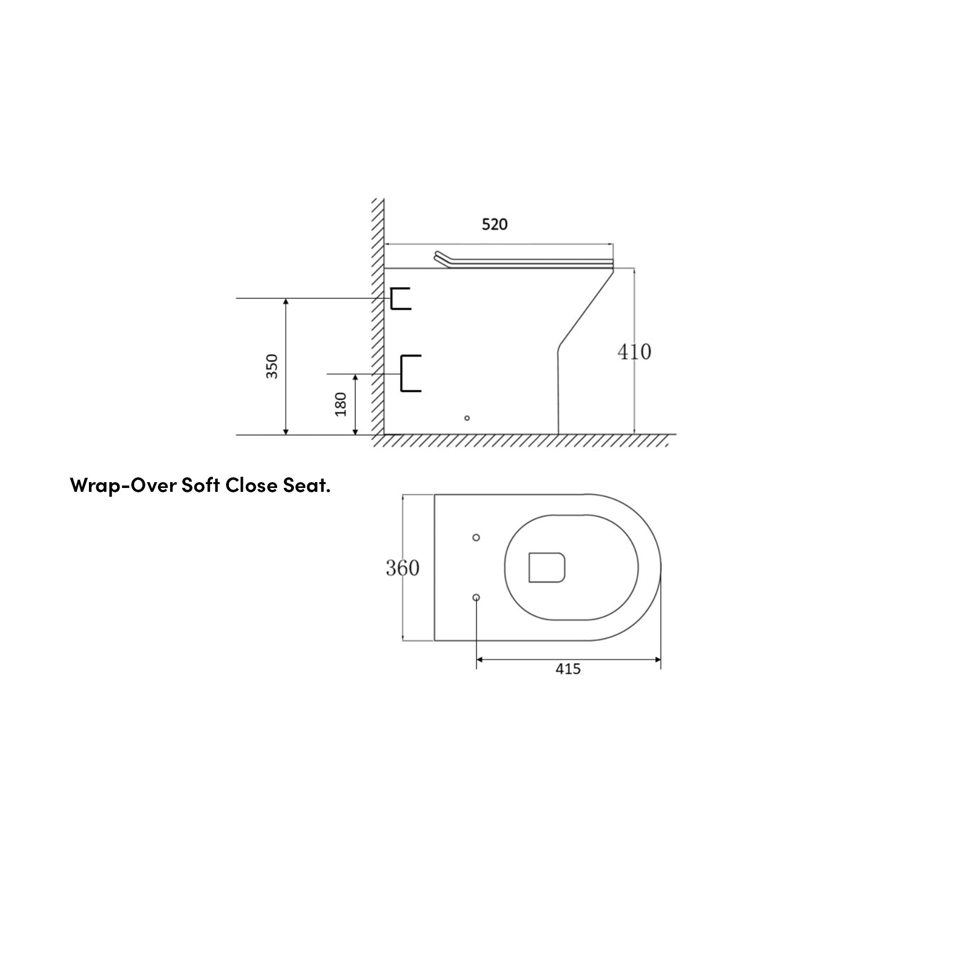 Bubly Bathrooms™ Saturn Gloss White 1033mm Bathroom Vanity Unit & Rimless Back-to-Wall Toilet Set