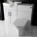 Bubly Bathrooms™ Saturn Furniture Set: Vanity Unit & Rimless Back to Wall Toilet, Soft Close, Matt Black Tap & Waste.