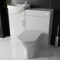 Bubly Bathrooms™ Sienna Gloss White Bathroom Furniture Set, 903mm Vanity Unit, WC & Rimless Toilet with Tap