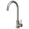 Kitchen Sink Tap Stainless Steel Single Hole Deck Mounted Brushed Steel Lever