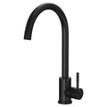 Kitchen Sink Tap Matt Black Single Hole Deck Mounted Lever Swivel Spout