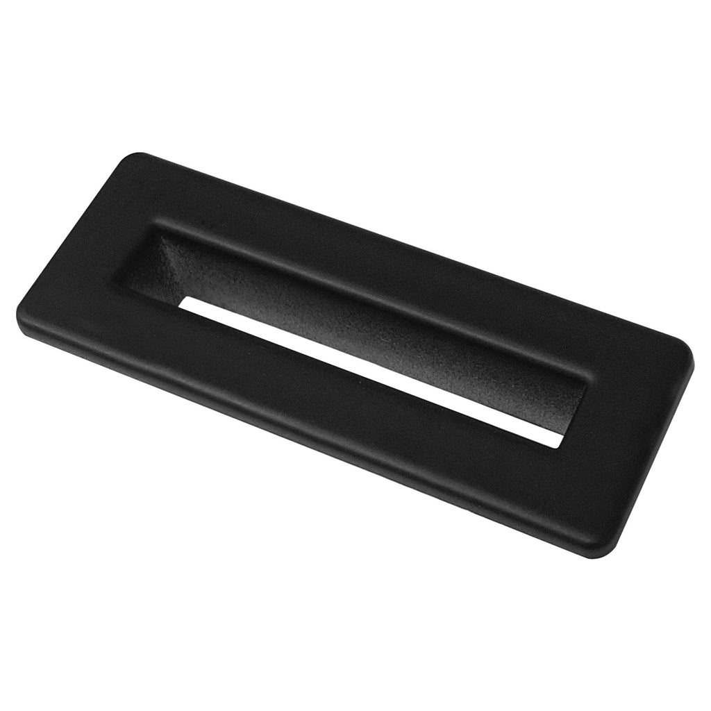 Black Rectangle Overflow Insert Plastic Bathroom Basin Sink Hole Cover