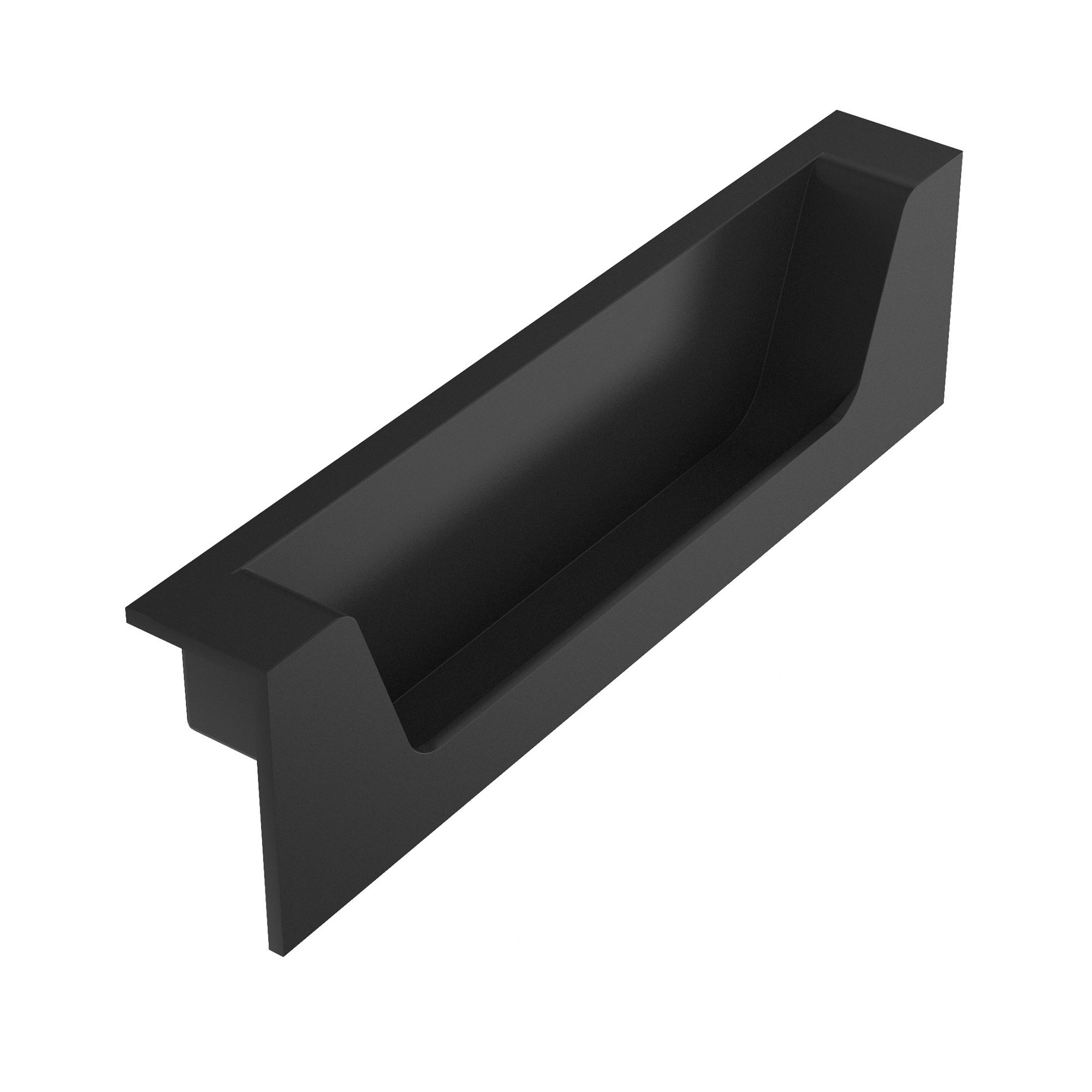 Black Rectangle Overflow Insert Plastic Bathroom Basin Sink Hole Cover