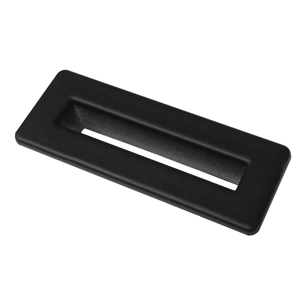 Black Rectangle Overflow Insert Plastic Bathroom Basin Sink Hole Cover