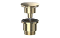 Brushed Brass Universal Basin Waste Suitable For Basins With or Without Overflow Solid Metal Leak Free