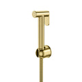 Douche Handset Flexi Holder Brushed Brass Wall Mounted Gun Handle