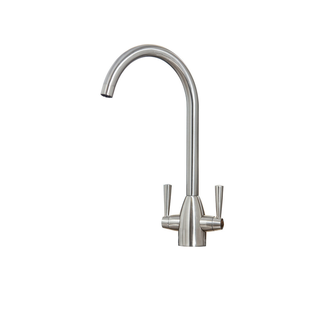 Marlo Kitchen Tap Brushed Nickel Deck Mounted Lever Swivel Spout WRAS Approved