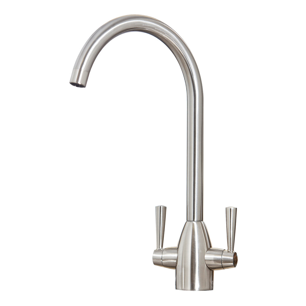 Marlo Kitchen Tap Brushed Nickel Deck Mounted Lever Swivel Spout WRAS Approved