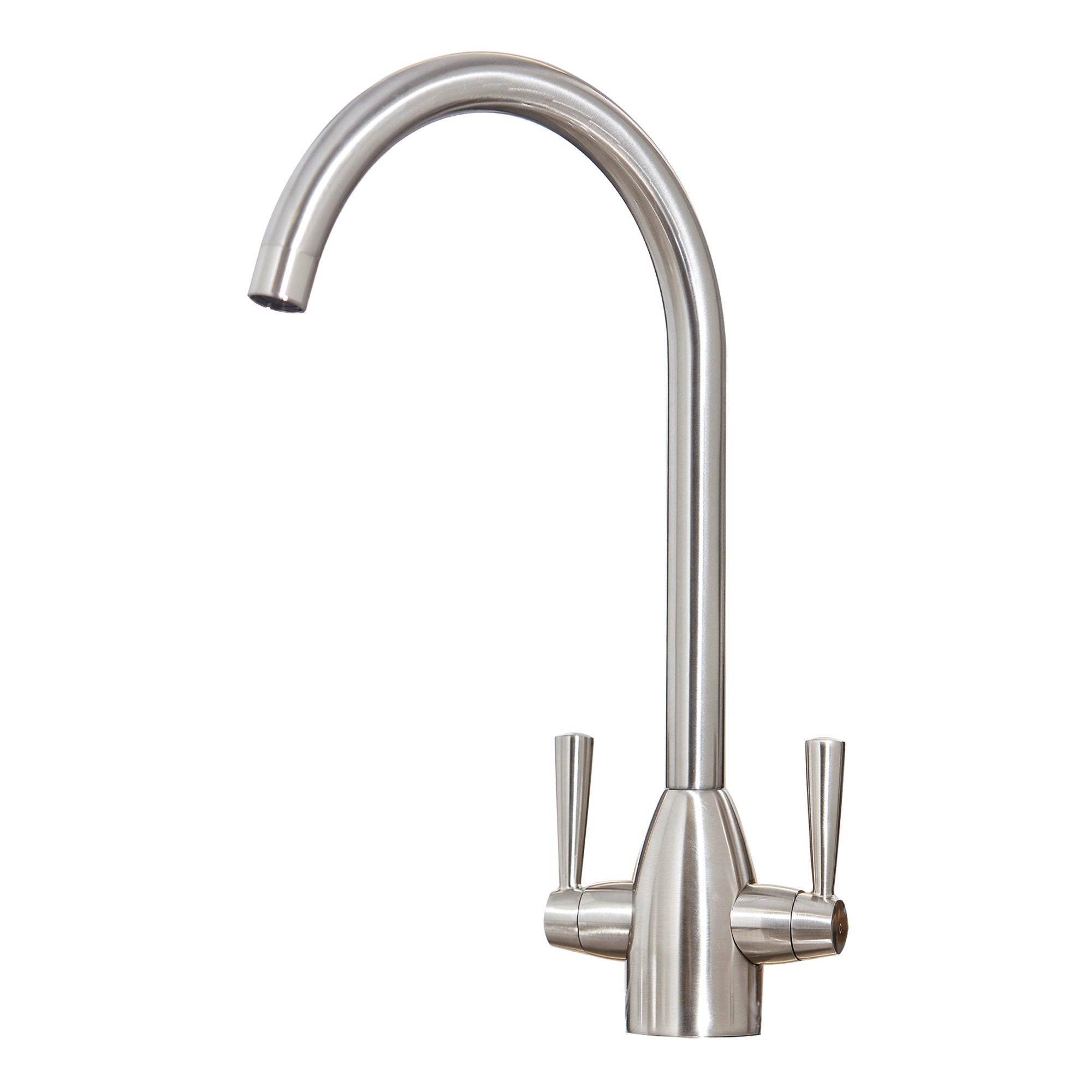 Marlo Kitchen Tap Brushed Nickel Deck Mounted Lever Swivel Spout WRAS Approved