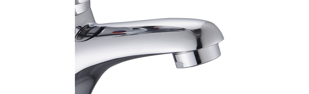 Modern Chrome Single Lever Basin Mixer Tap with Clicker Waste & Flexi Hoses for UK Bathrooms
