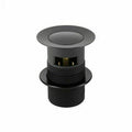 Matt Black Slotted Basin Sink Waste Plug with Click-Clack Pop-Up Push Button, 32mm UK Standard