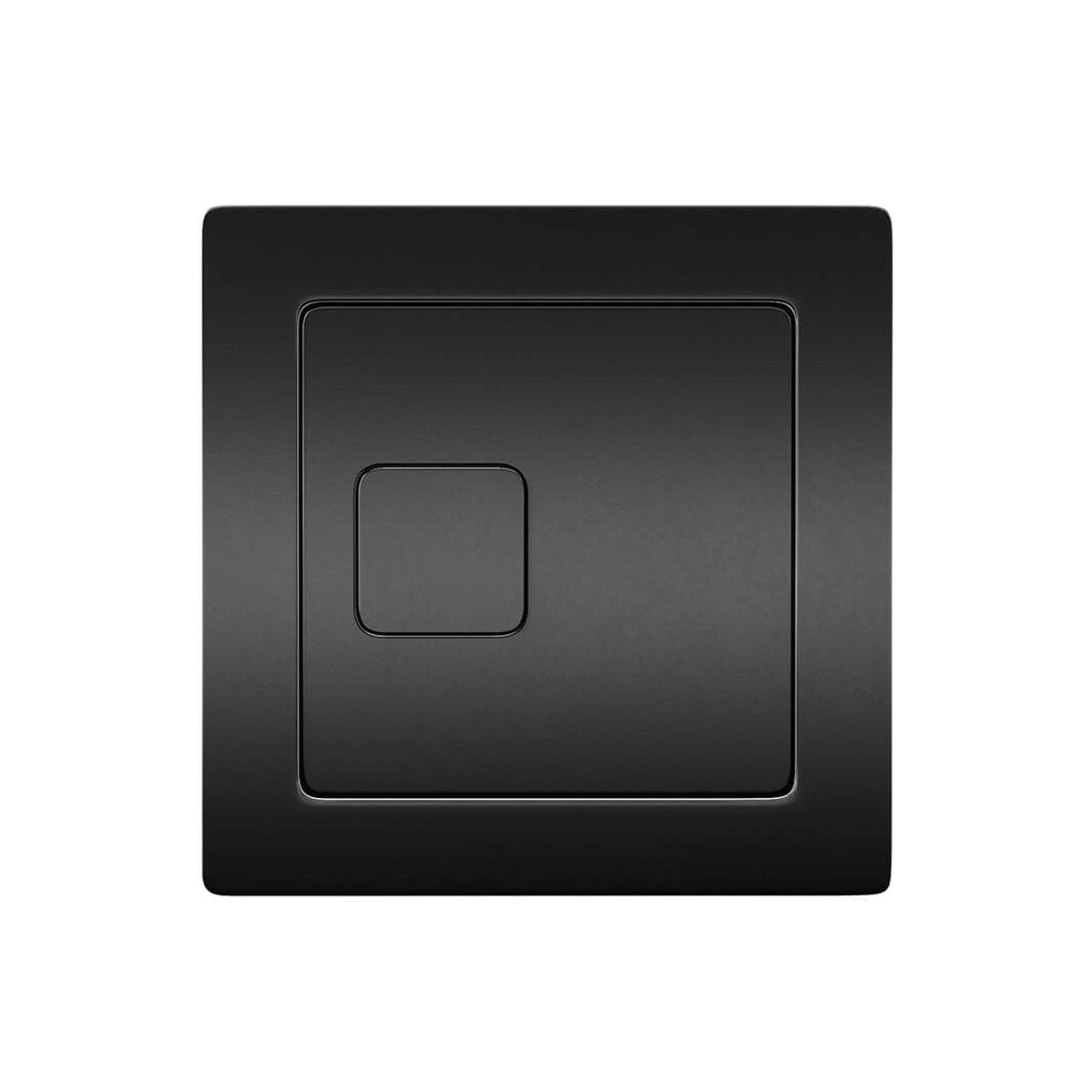 Matt Black Square Dual Flush Cistern Toilet Push Button Cable Operated