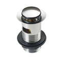 FNX Bathrooms Chrome Slotted Pop-Up Basin Waste - Push Button Click-Clack for Overflow Basins