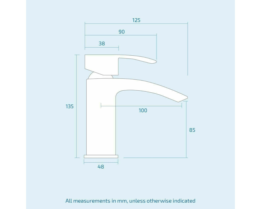 Bathroom WATERFALL Black Matt Basin Sink Mono Mixer & Bath Filler Mixer Tap Lever Tap
