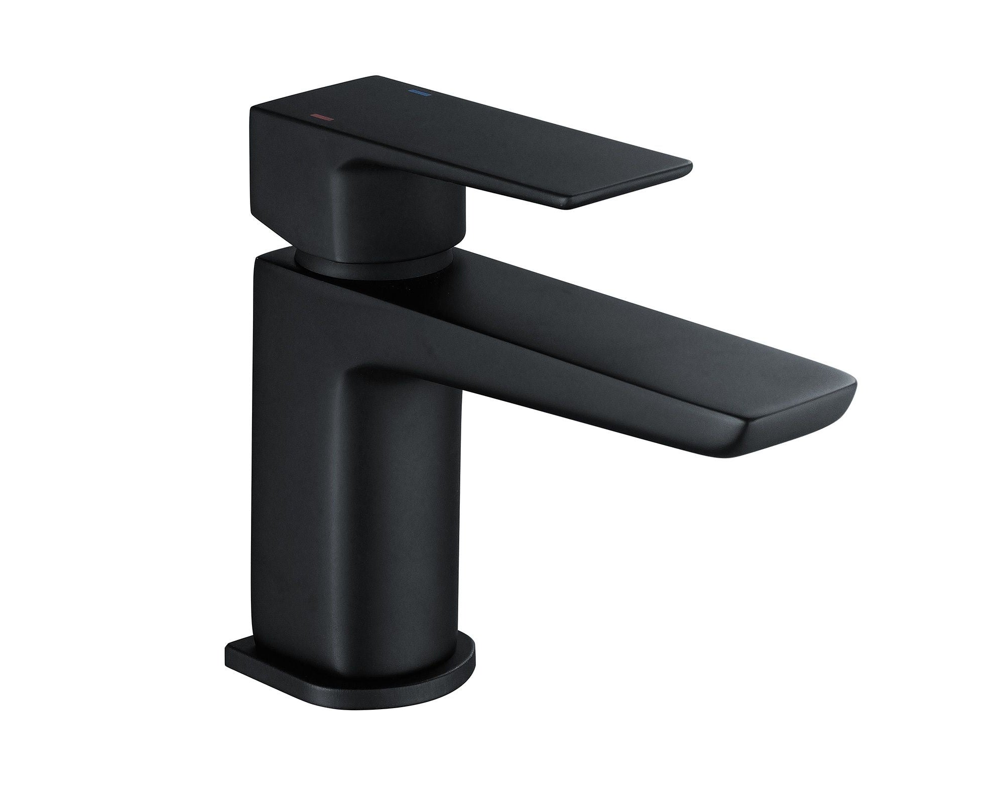 Matt Black Square Basin Mono Mixer Tap & Clicker Waste