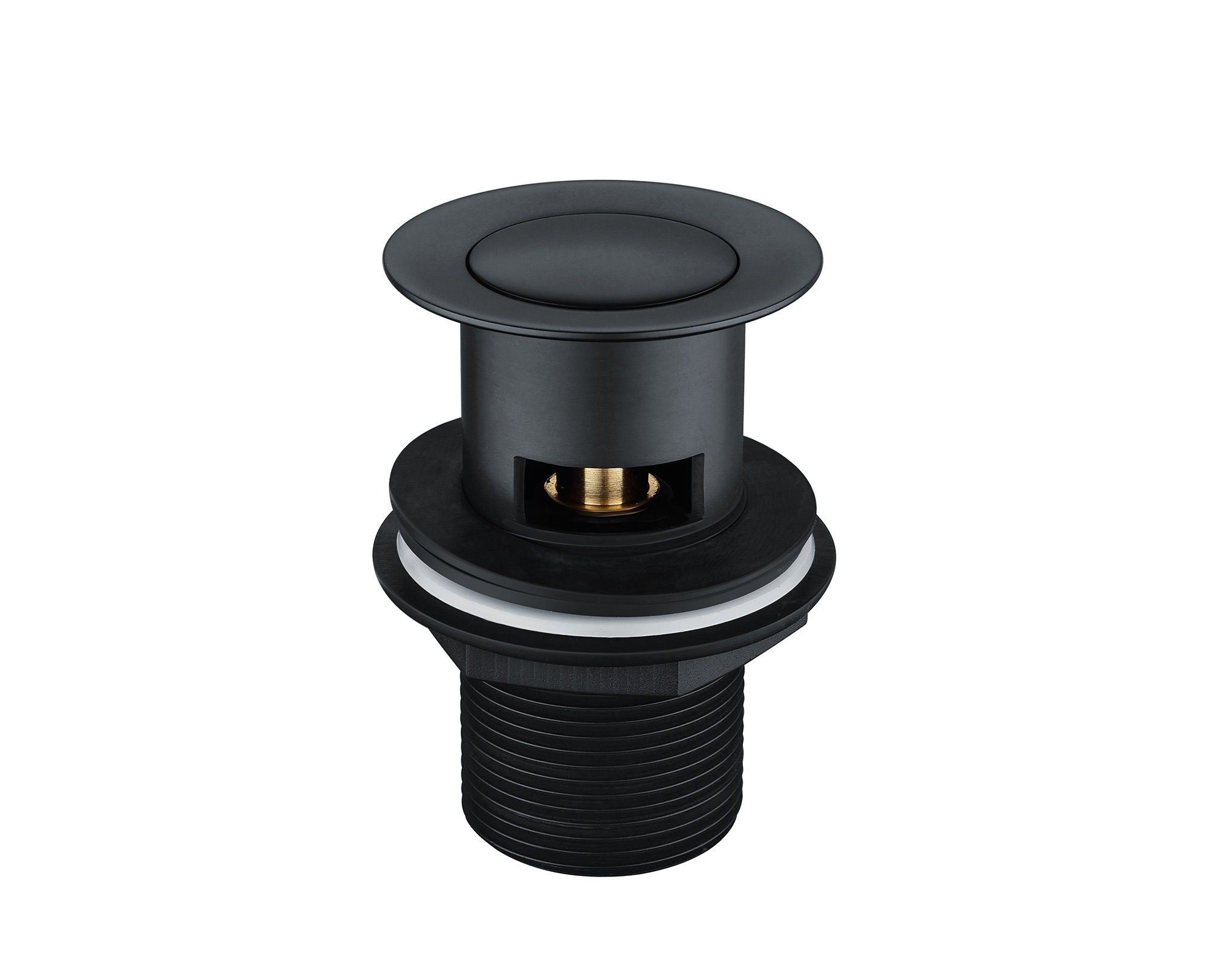 Matt Black Square Basin Mono Mixer Tap & Clicker Waste
