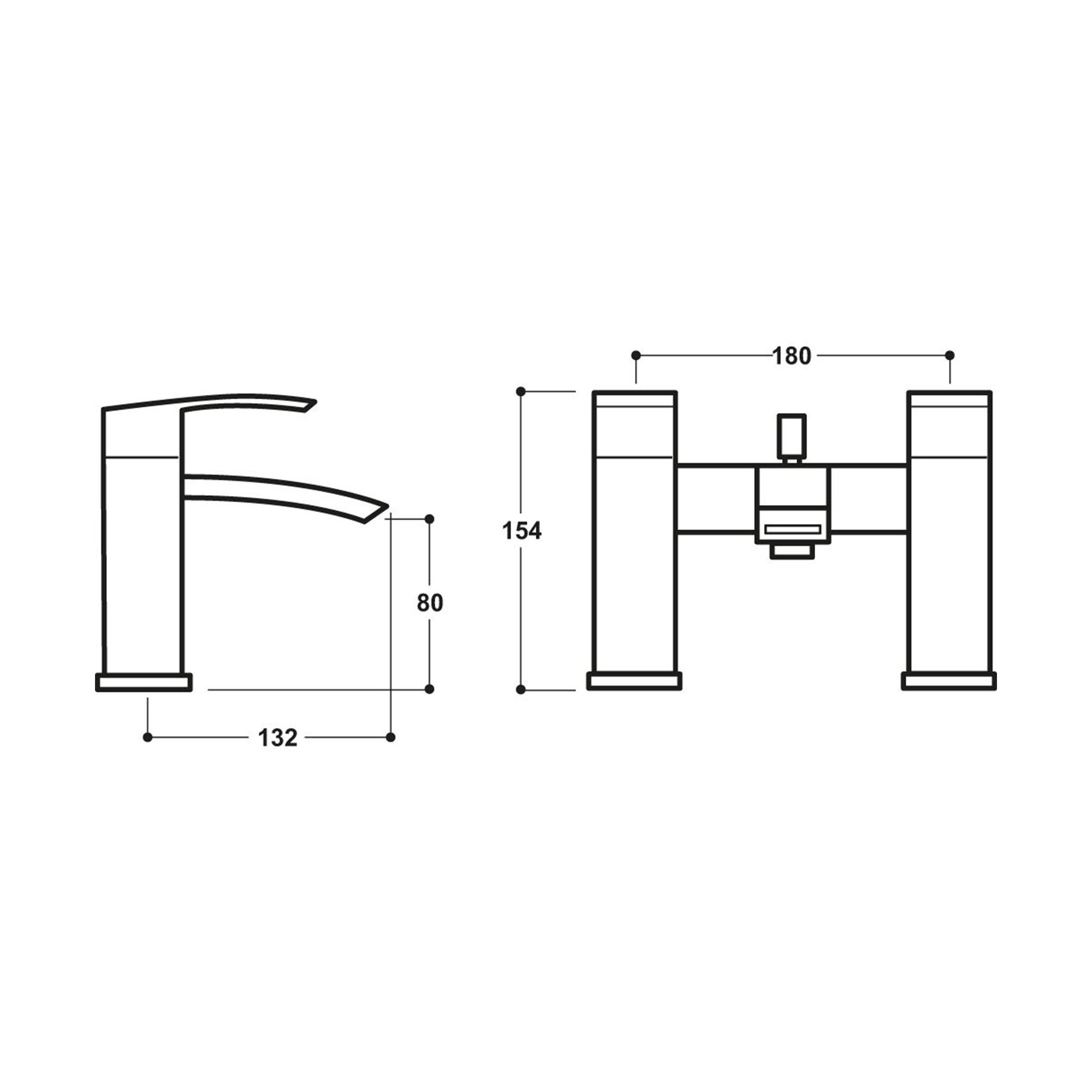 Lucia Waterfall Basin Mixer & Bath Shower Mixer Tap Chrome