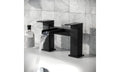 Matt Black Waterfall Bath Filler Mixer Tap Open Spout Solid Brass