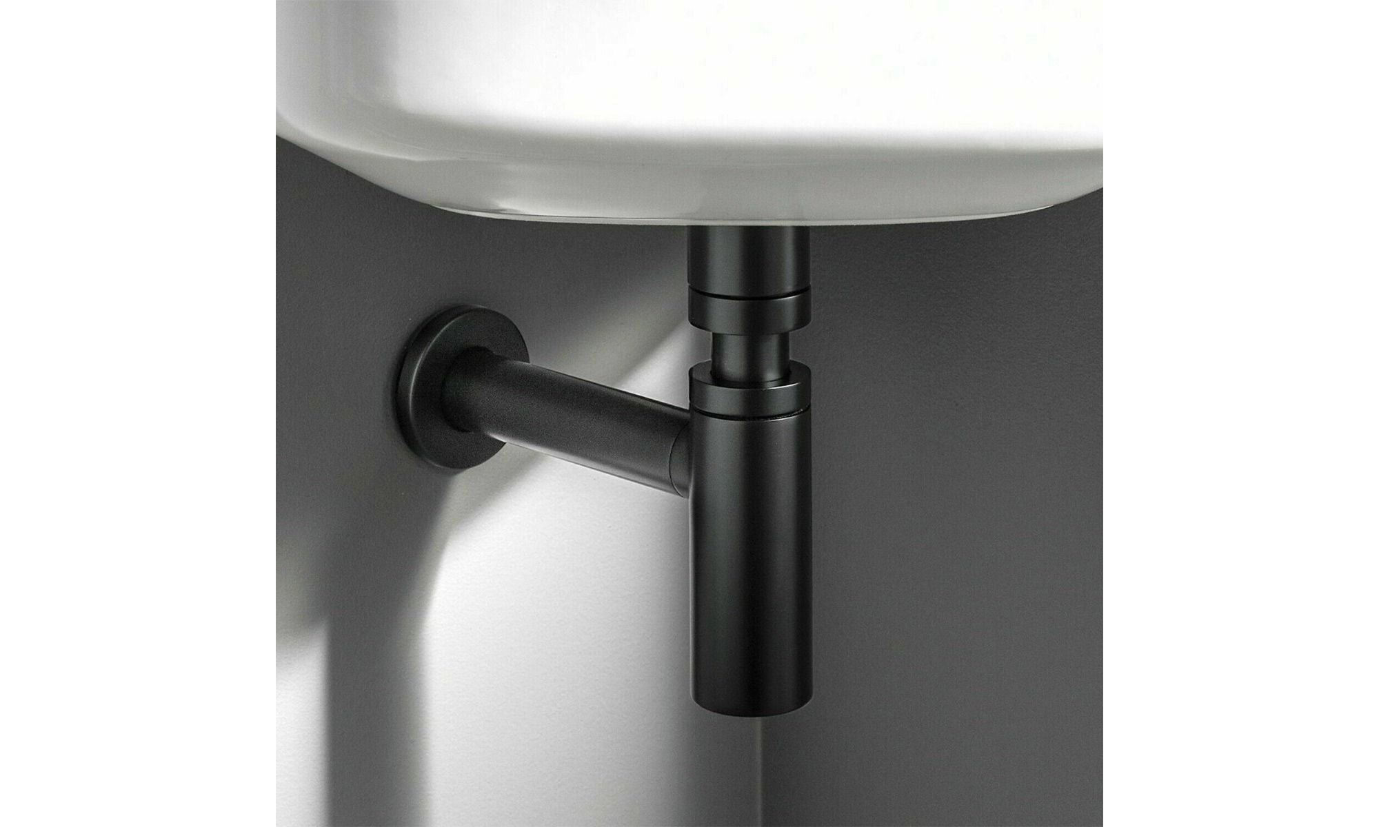 Matt Black Bottle Trap Basin/Sink Waste Adjustable Brass Extension Pipe Tube