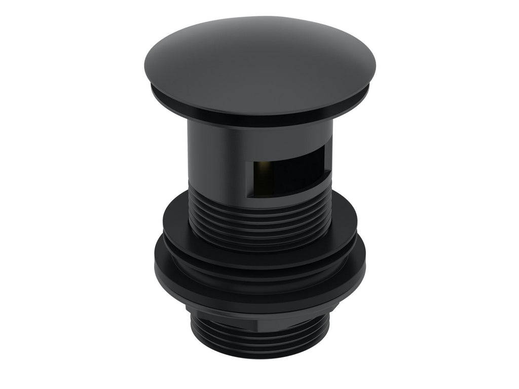 FNX Bathrooms Matt Black Bottle Trap & Full-Cover Slotted Basin Waste with Adjustable Brass Pipe