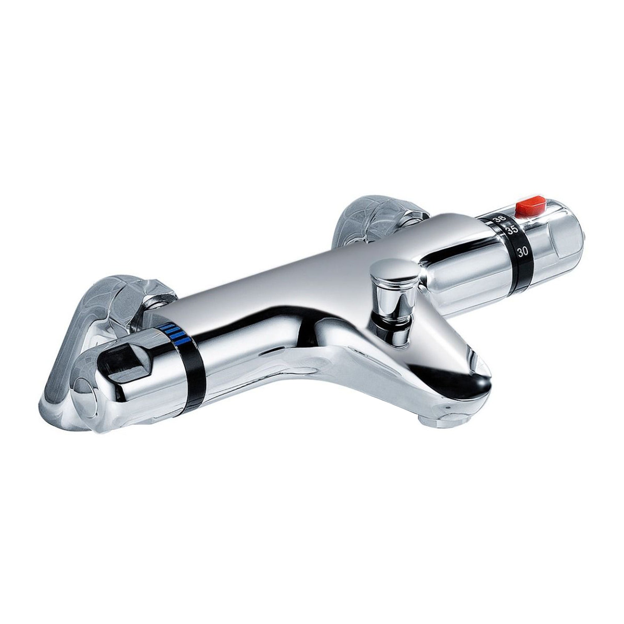 FNX Bathrooms Deck Mounted Thermostatic Bath Shower Mixer Tap - Polished Chrome