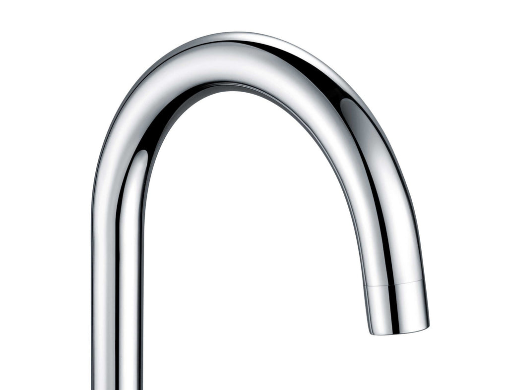 FNX Bathrooms Xavier Chrome Dual Lever Monobloc Kitchen Mixer Tap with Swivel Spout