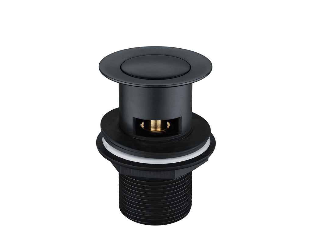 Bubly Bathrooms™ Bathroom Waterfall Black Matt Basin Sink Mono Mixer Single Lever Tap & Waste