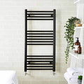 500x800mm Matt Black Heated Towel Warmer Ladder Rail Radiator