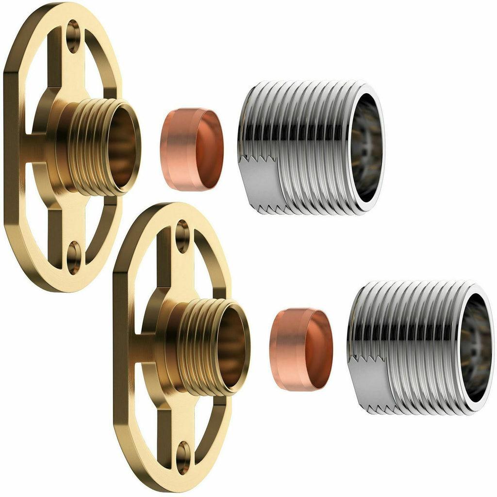 Exposed Thermostatic Shower Bar Valve Easy Fit Shower Fixing Kit inc Fixings