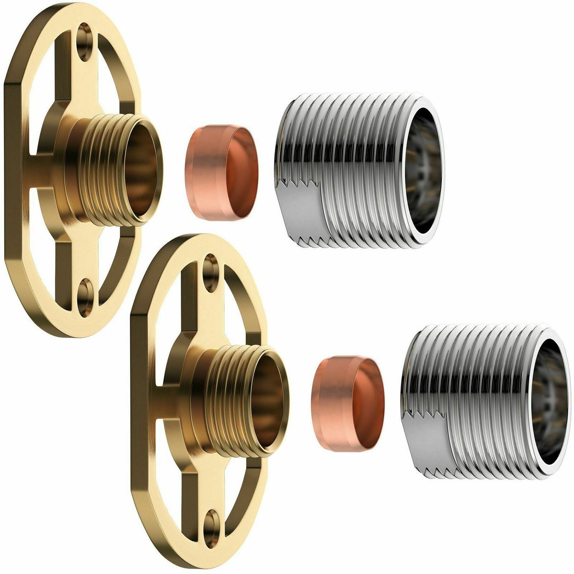 Exposed Thermostatic Shower Bar Valve Easy Fit Shower Fixing Kit inc Fixings