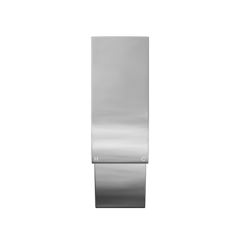 Chrome Square Waterfall Basin Tap Mono Mixer Faucet - Solid Brass Deck Mounted