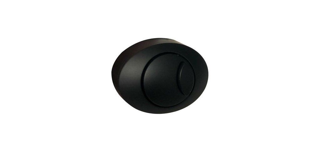Side Entry Concealed Toilet Cistern WC with Dual Flush Oval Matt Black Push Button - Includes WRAS Internals & Pipe
