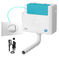 FNX Bathrooms Concealed WC Cistern with Rectangular Chrome Dual Flush Plate, 6/3L