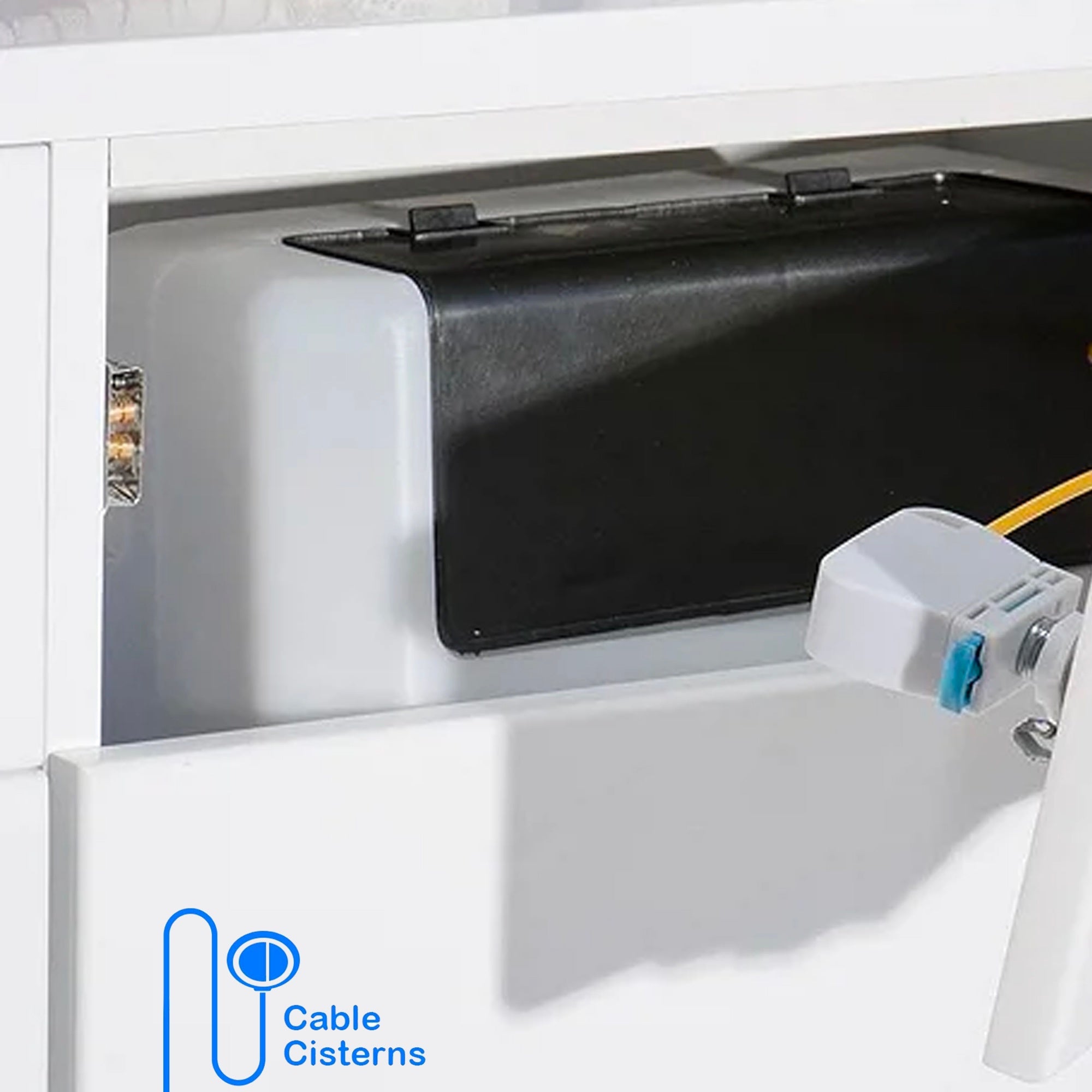 Side Entry Concealed Toilet Cistern WC with Dual Flush Polished Chrome Plate - Includes WRAS Internals & Pipe