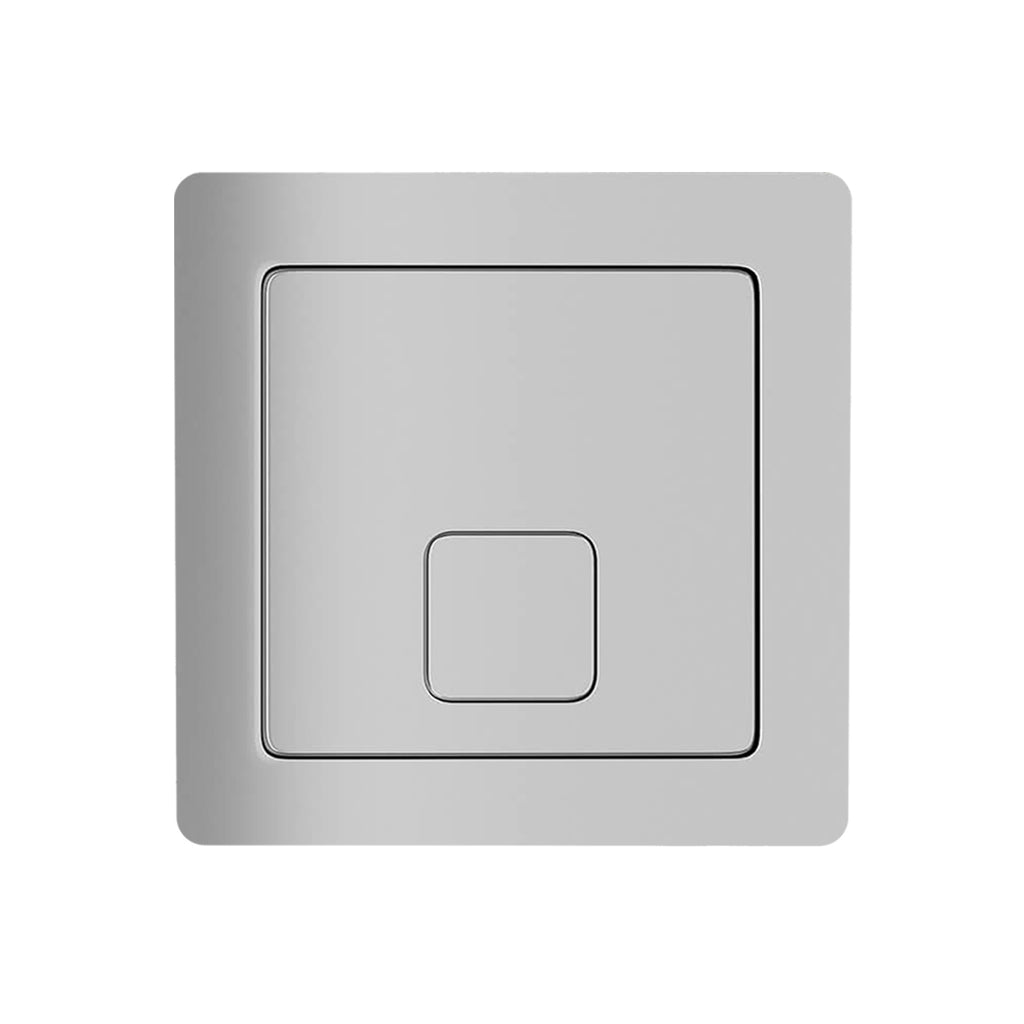 Side Entry Concealed Toilet Cistern WC with Dual Flush Square Polished Chrome Push Button - Includes WRAS Internals & Pipe