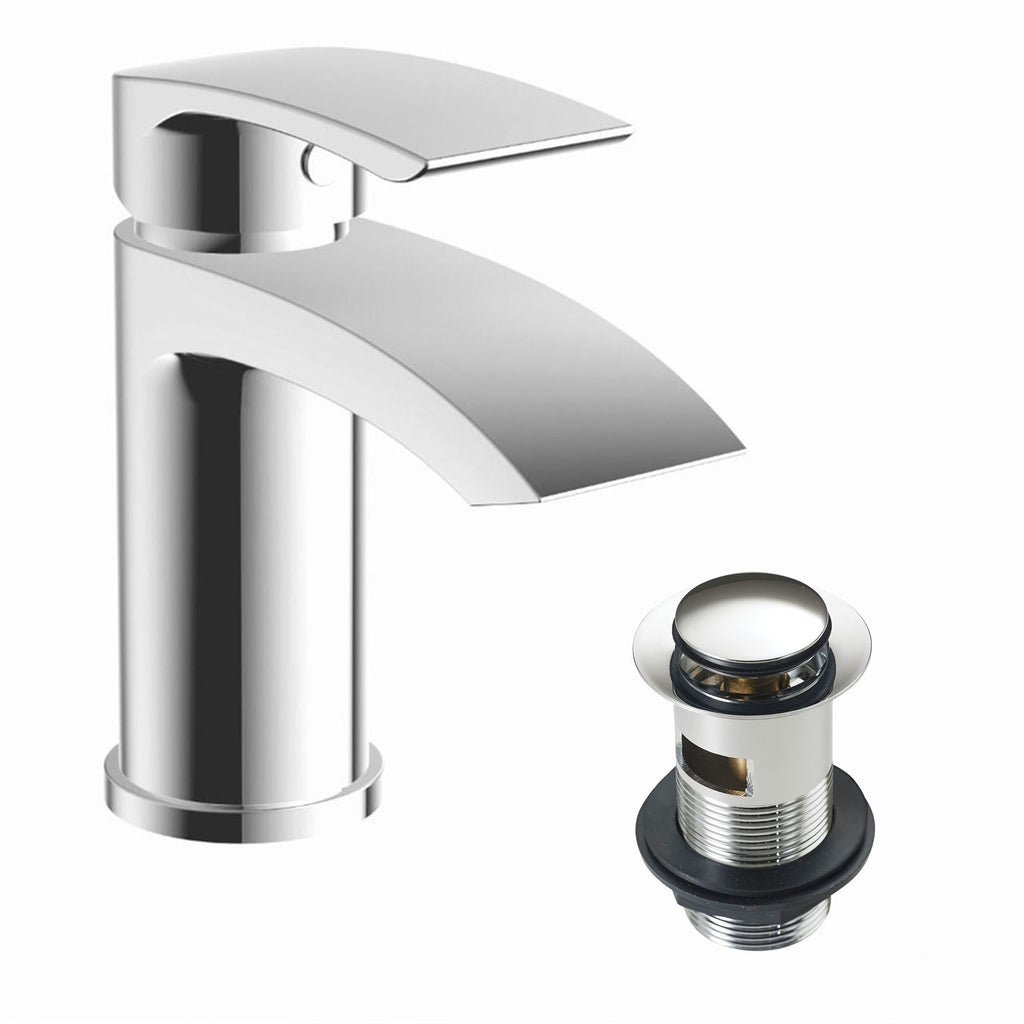Anthracite Grey 400 Wall Hung Basin Sink Vanity Unit & Sleek Basin Tap