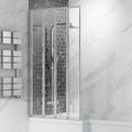 4 Fold Folding Bath Screen 800 x 1400mm Chrome