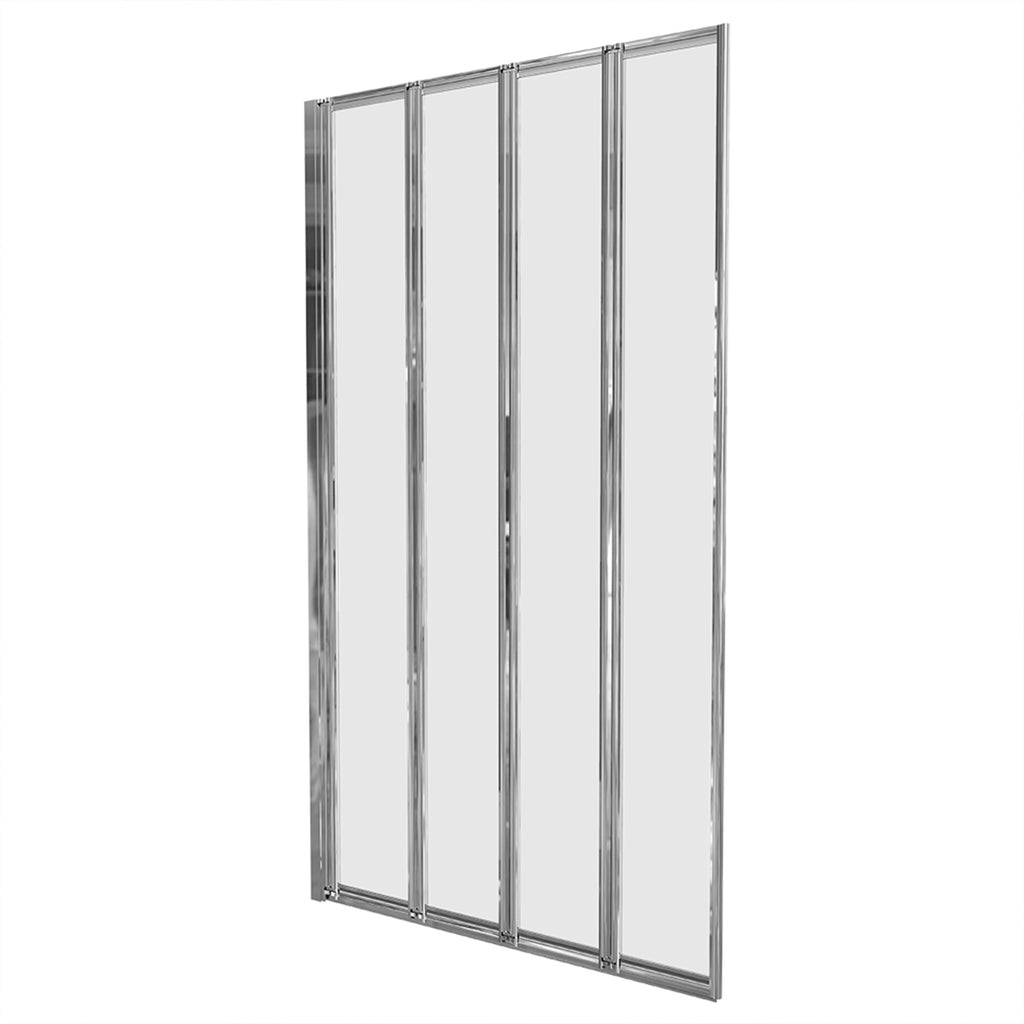 4 Fold Folding Bath Screen 800 x 1400mm Chrome
