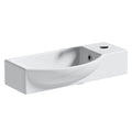 460mm Wall-Hung Gloss White Ceramic Cloakroom Basin with 1 Tap Hole
