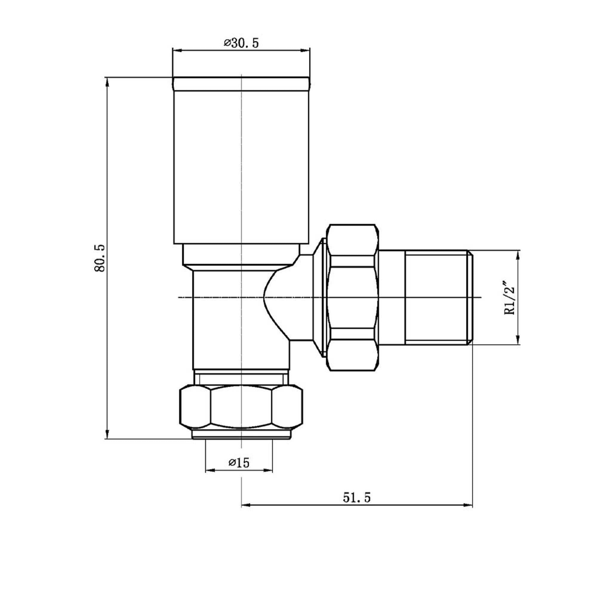 Angled Matt Black Heated Towel Rail Radiator Valves High Quality